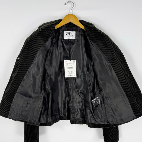 Zara Womens Limited Edition Courdoury Blazer Jacket Large Dark Olive Green - Picture 5 of 14